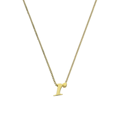 Collier avec pendentif minuscule lettre R en or 9 carats, 40 à 50 cm