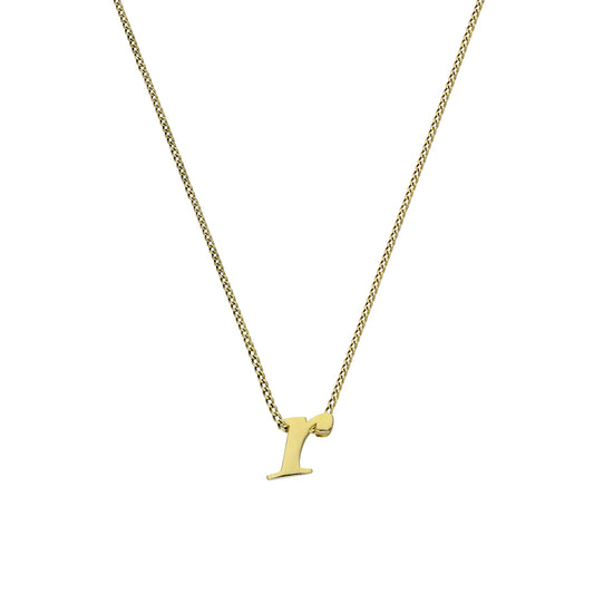 Collier avec pendentif minuscule lettre R en or 9 carats, 40 à 50 cm