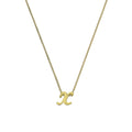 Collier pendentif minuscule lettre X en or 9 carats, 40 à 50 cm