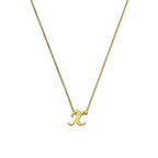 Collier pendentif minuscule lettre X en or 9 carats, 40 à 50 cm