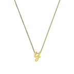Collier avec pendentif minuscule lettre Y en or 9 carats, 40 à 50 cm