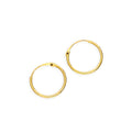 Boucles d'oreilles créoles en or 9 carats de 0,8 mm (8 mm à 20 mm)