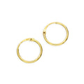 Boucles d'oreilles créoles en or 9 carats de 1 mm, 8 mm - 20 mm