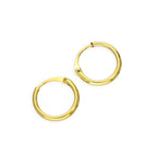 Boucles d'oreilles créoles en or 9 carats de 1,2 mm, 8 mm - 20 mm