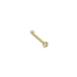 Piercing de nez en or 9 carats et diamant 0,015 carat, calibre 23