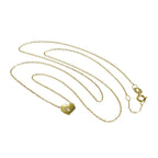 Perle en forme de cœur en or 9 carats et diamant 0,006 carat sur une fine chaîne de 43 cm