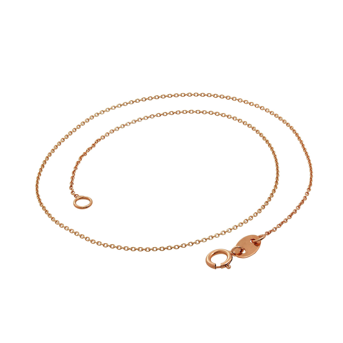 Bracelet de cheville en or rose 9 carats de 24 cm