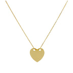 Collier cœur gravable en or 9 carats 40 cm