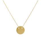 Collier cercle gravable en or 9 carats de 40 cm