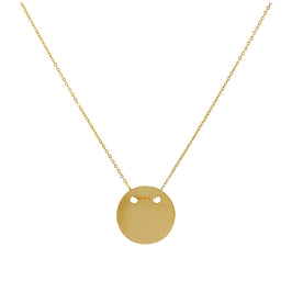 Collier cercle gravable en or 9 carats de 40 cm