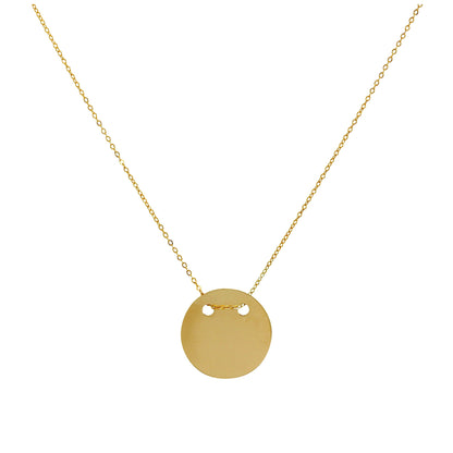 Collier cercle gravable en or 9 carats de 40 cm