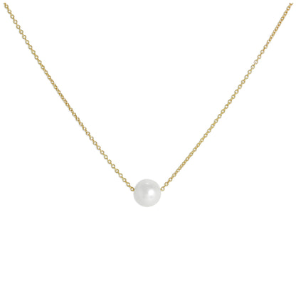 Collier en or 9 carats et perles de 5 mm, 43 cm