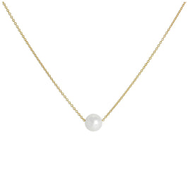 Collier en or 9 carats et perles de 5 mm, 43 cm