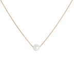 Collier en or rose 9 carats et perles de 5 mm, 43 cm