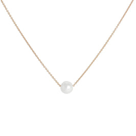 Collier en or rose 9 carats et perles de 5 mm, 43 cm