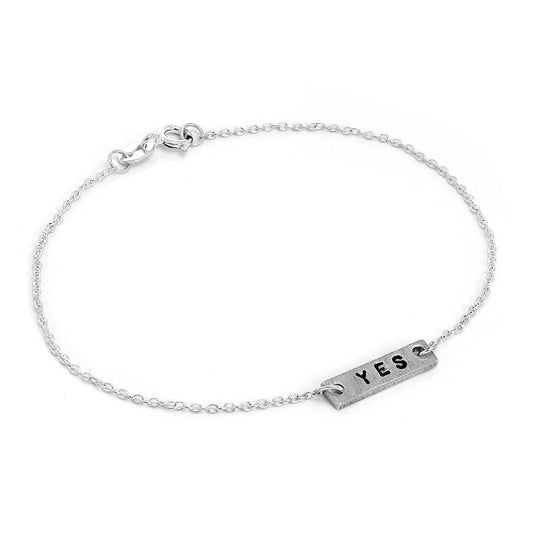 Bracelet de cheville personnalisé en argent sterling