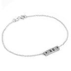 Bracelet de cheville personnalisé en argent sterling