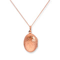 Médaillon ovale gravé en argent sterling plaqué or rose de 40 à 55 cm
