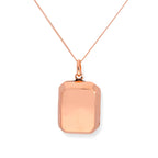 Médaillon octogonal gravable en argent sterling plaqué or rose de 40 à 55 cm