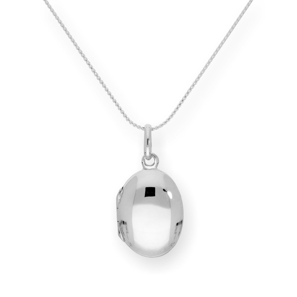 Médaillon ovale en argent sterling gravable sur chaîne de 40 à 55 cm