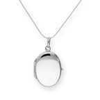 Médaillon ovale gravable en argent sterling sur chaîne de 35 à 70 cm