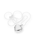 Médaillon en forme de cœur gravable en argent sterling sur chaîne de 40 à 55 cm