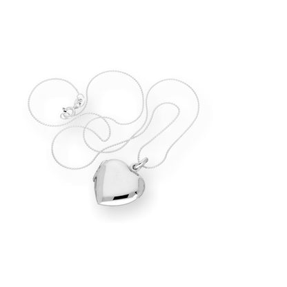 Médaillon en forme de cœur gravable en argent sterling sur chaîne de 40 à 55 cm