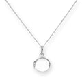 Petit médaillon rond gravable en argent sterling sur chaîne de 35 à 80 cm