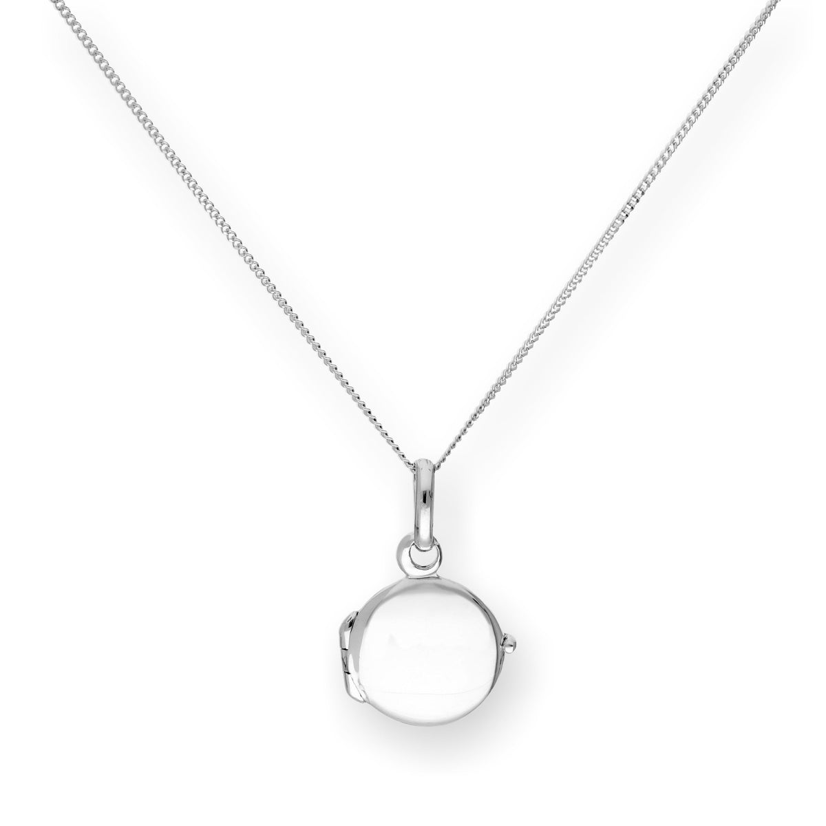Petit médaillon rond gravable en argent sterling sur chaîne de 40 à 55 cm