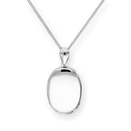 Médaillon familial ovale en argent sterling avec 4 photos sur chaîne de 40 à 61 cm