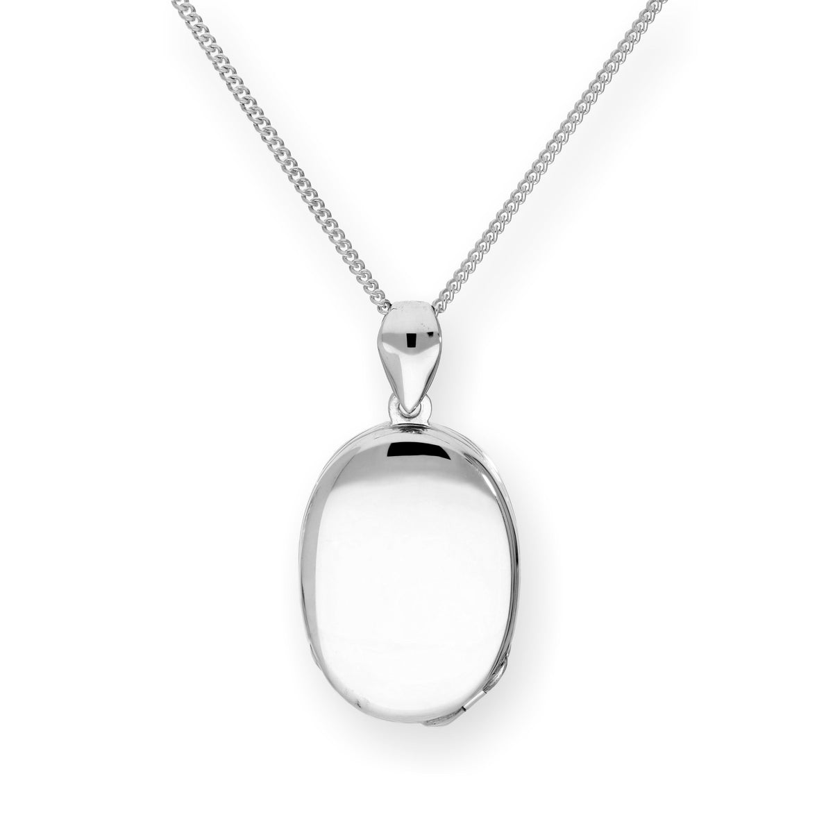 Médaillon familial ovale en argent sterling avec 4 photos sur chaîne de 40 à 61 cm