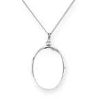 Grand médaillon ovale gravable en argent sterling de 40 à 61 cm