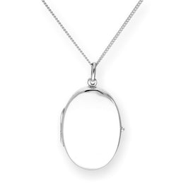 Grand médaillon ovale gravable en argent sterling de 40 à 61 cm