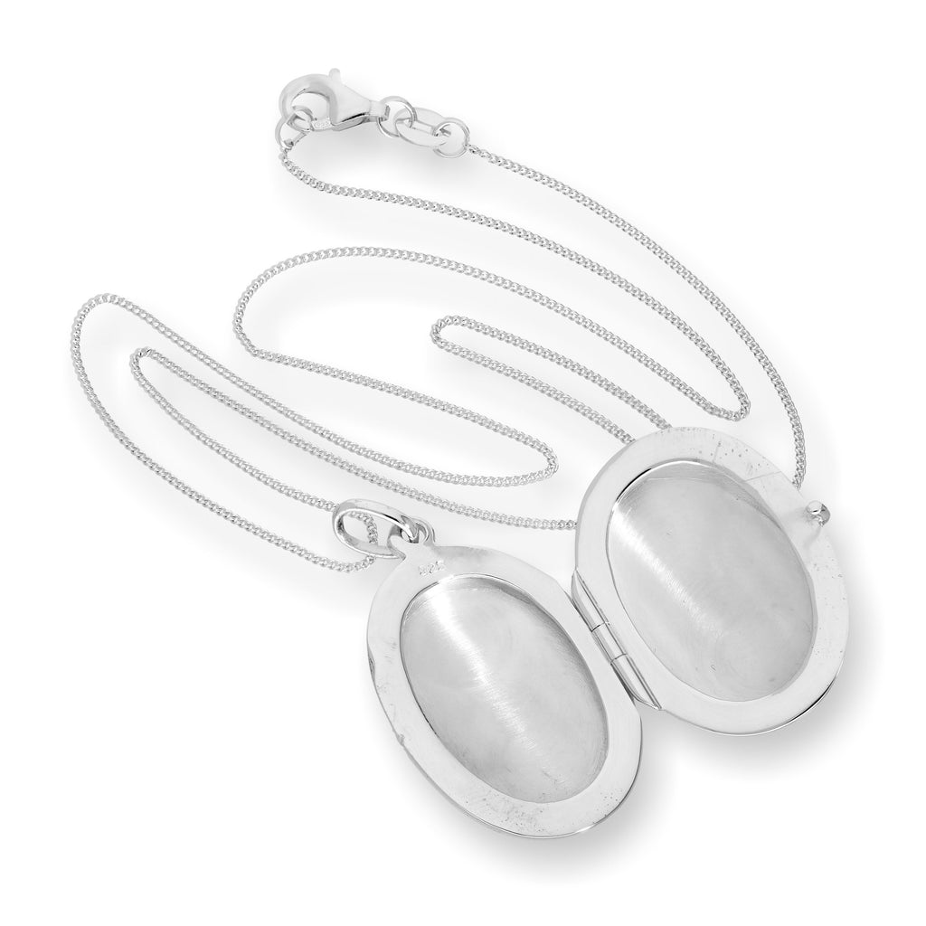 Médaillon ovale en argent sterling gravable de 40 à 55 cm