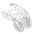 Médaillon ovale gravé en argent sterling de 40 à 55 cm