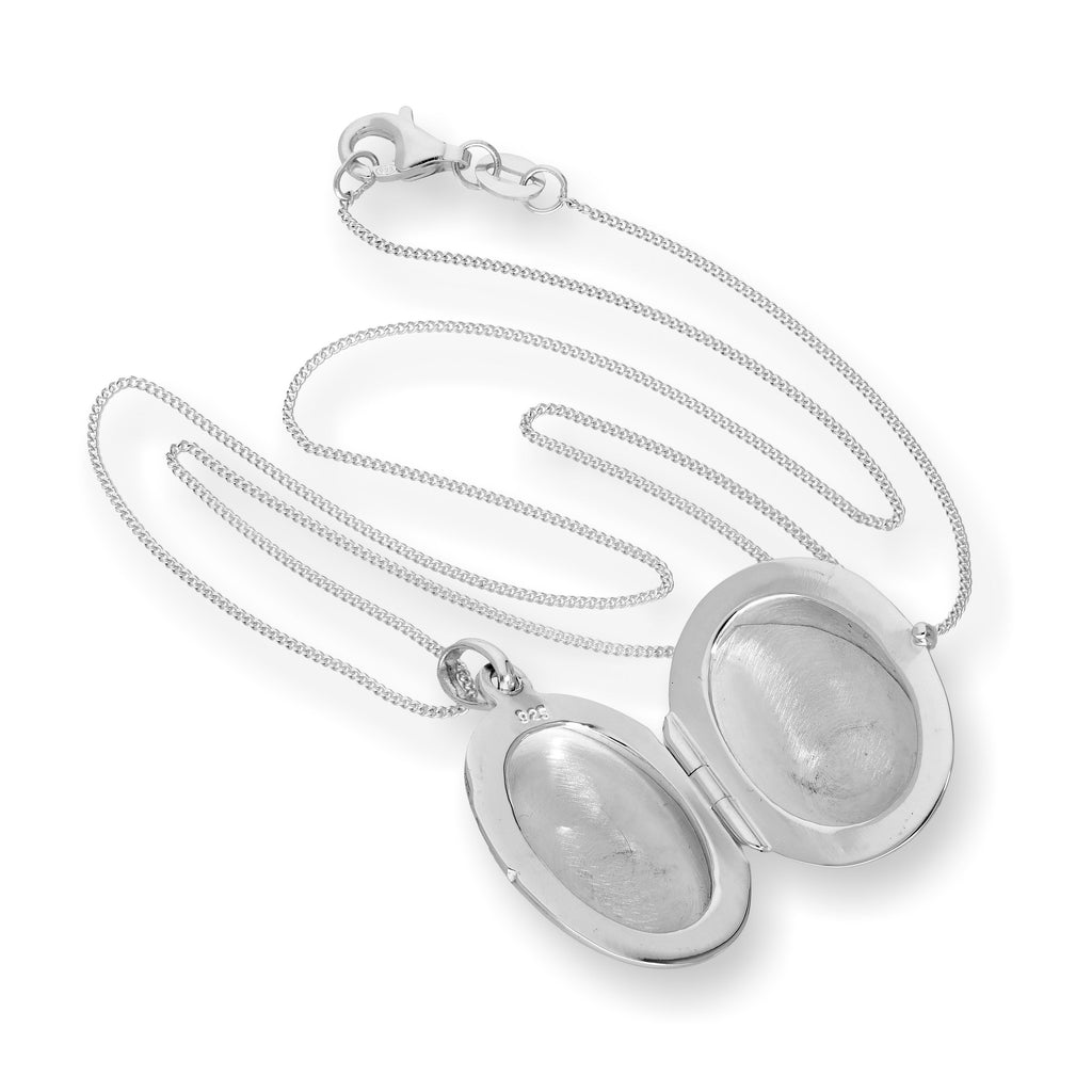 Médaillon ovale gravable en argent sterling de 40 à 55 cm