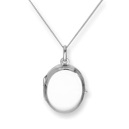 Médaillon ovale gravable en argent sterling de 40 à 55 cm