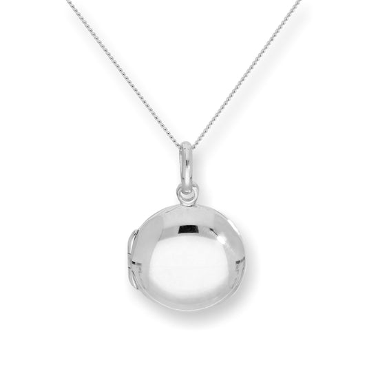 Médaillon rond gravable en argent sterling sur chaîne de 40 à 55 cm