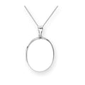 Grand médaillon ovale en argent sterling gravable sur chaîne de 40 à 61 cm