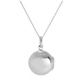 Médaillon rond uni en argent sterling sur chaîne de 35 à 81 cm