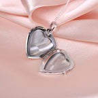 Médaillon en forme de cœur gravable en argent sterling sur chaîne de 35 à 70 cm