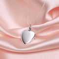 Médaillon en forme de cœur gravable en argent sterling sur chaîne de 35 à 70 cm
