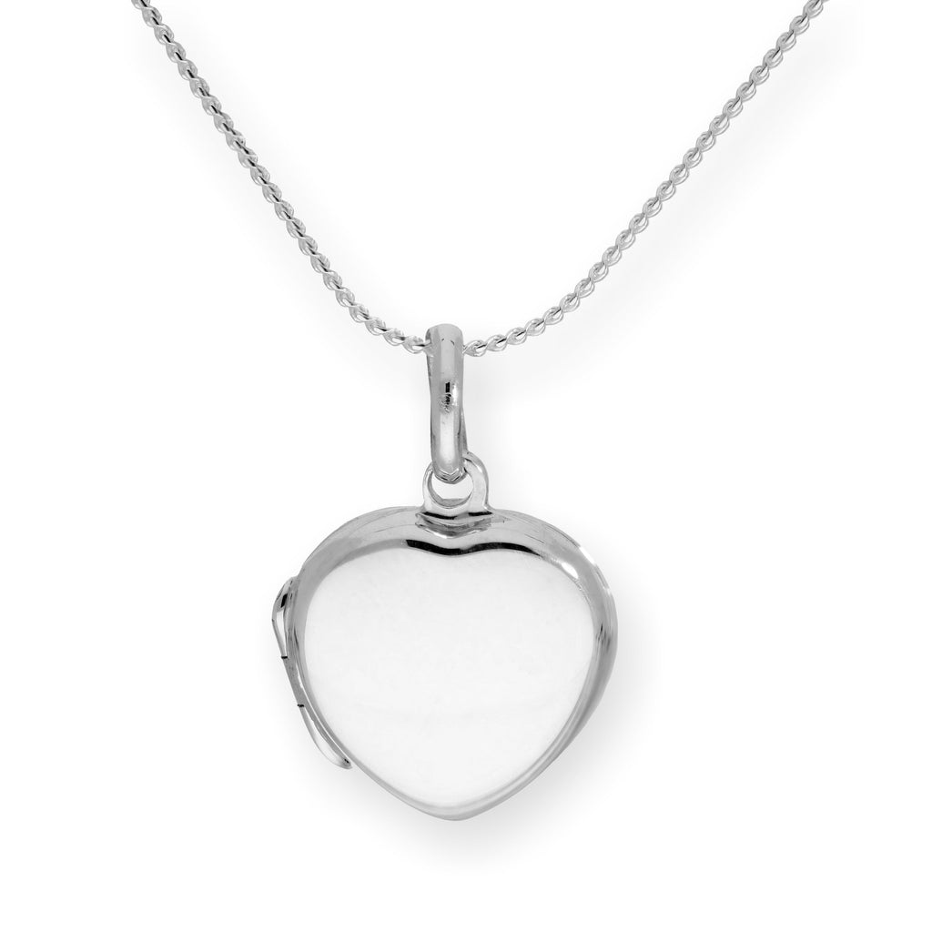 Médaillon en forme de cœur gravable en argent sterling sur chaîne de 40 à 55 cm