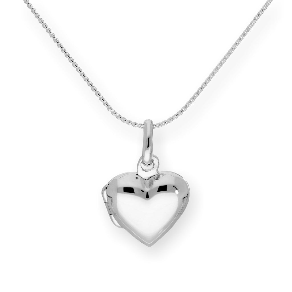 Médaillon en argent sterling à graver en forme de cœur gonflé de 40 à 55 cm