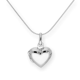Médaillon en argent sterling à graver en forme de cœur gonflé de 40 à 55 cm