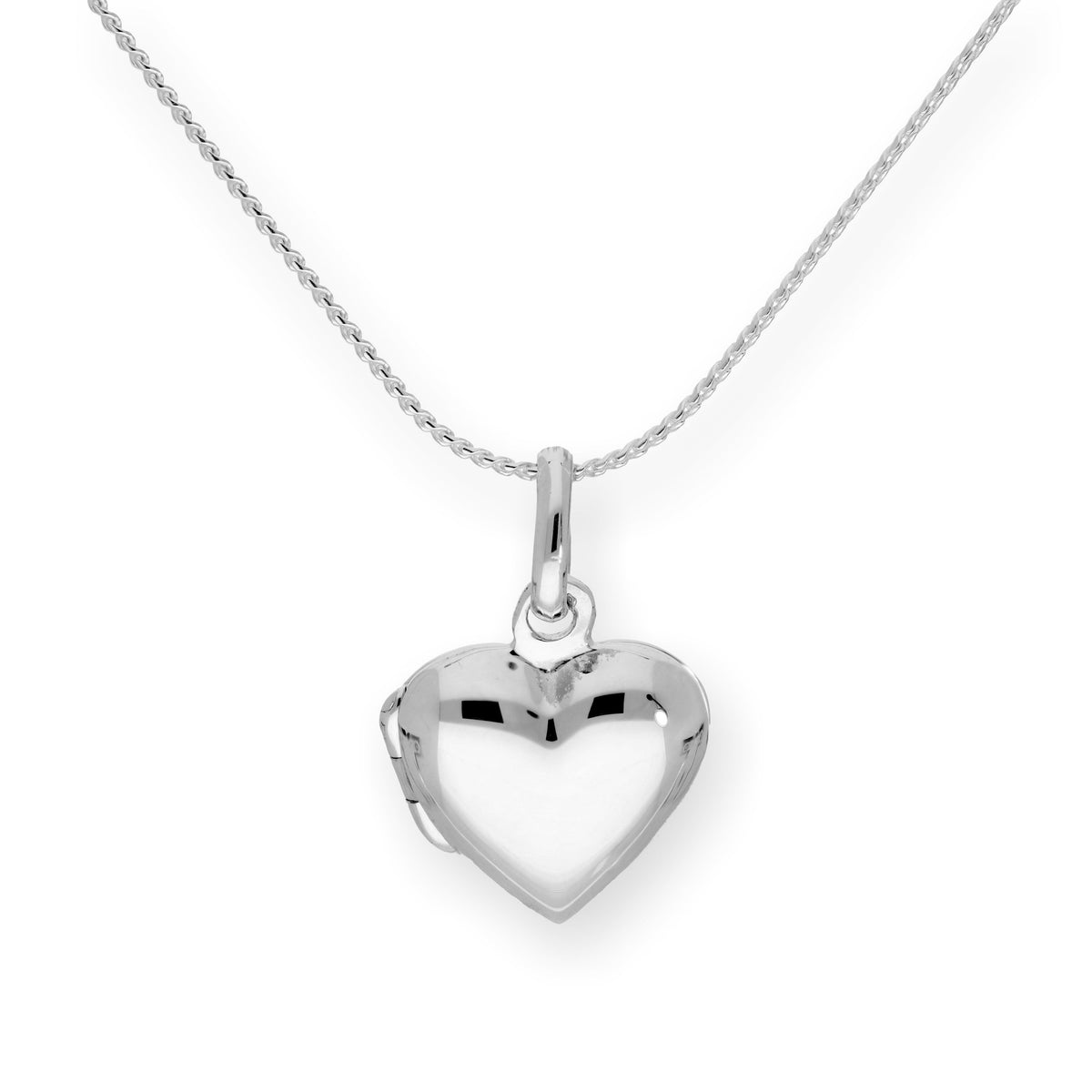 Médaillon en argent sterling à graver en forme de cœur gonflé de 40 à 55 cm