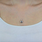 Médaillon en argent sterling à graver en forme de cœur gonflé de 40 à 55 cm