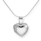 Médaillon en argent sterling en forme de cœur gonflé gravable sur chaîne de 40 à 55 cm