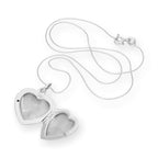 Médaillon en argent sterling en forme de cœur floral gravable sur chaîne de 40 à 55 cm