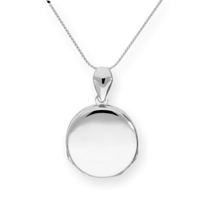 Médaillon familial rond en argent sterling avec 4 photos gravables sur chaîne de 40 à 55 cm